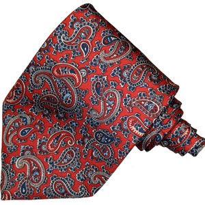 Pietro di Como red paisley tie
